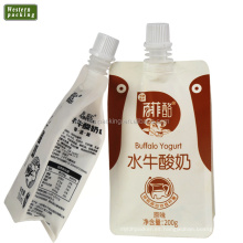 Bolsa de leche de bolsas de puta líquida transparente de 250 ml con grifo